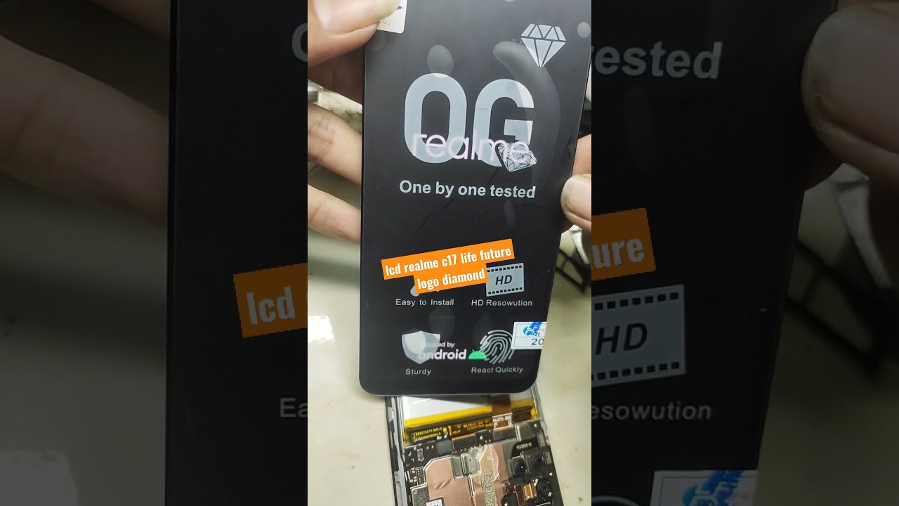 Lcd realme c17 logo diamond