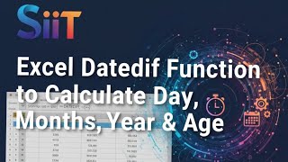 Datedif Function  Find Day, Year, Month & Age Simple Excel Functions That Save Hours of Work!