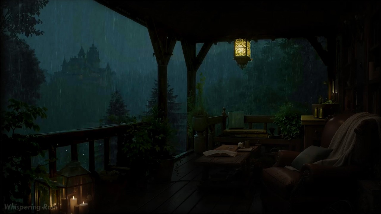 Rain & Light Wind at Night 🌧️ Quiet Dark Mood | Deep Rest & Relaxation