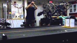 MIT Cheetah robot 2 running fast and jump over an obstacle