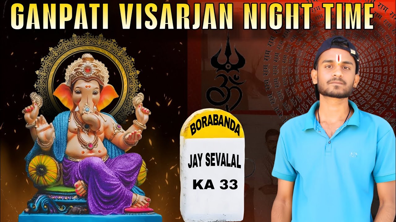 Borabanda Ganpati Visarjan 2025 | Night Time Full Masti & Celebration 🎉