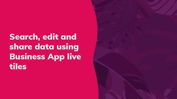 Update 61: Business App live tiles for Workspace 365