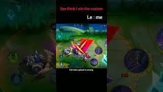 She Regret to Custom with me! | MLBB #mobilelegends #ml #gd #fyp #nolan #shorts