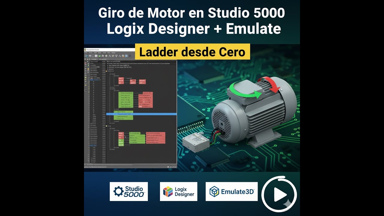 🔄 Giro de Motor en Studio 5000 Logix Designer + Emulate | Ladder desde ...