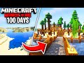 I Survived 100 Days in Hardcore Beach ONLY Minecraft 1.18... Here&#39;s What Happened