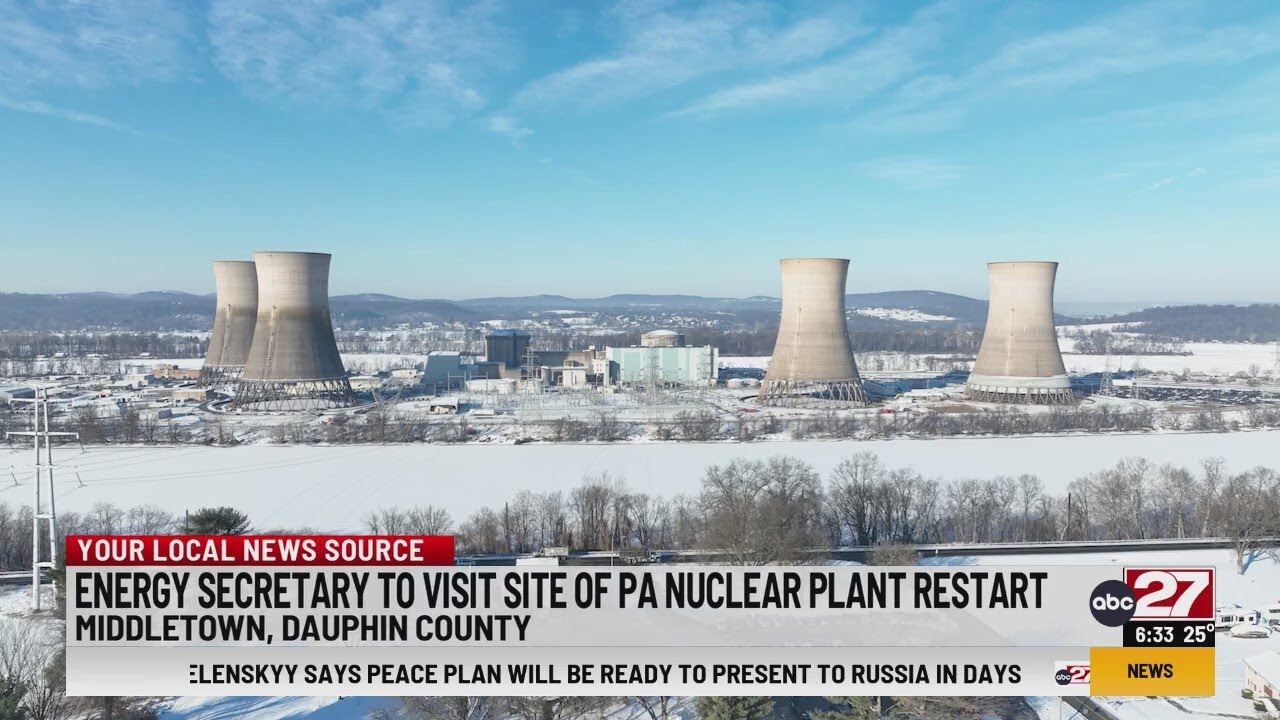 U.S. Energy Secretary to visit site of PA nuclear plant restart