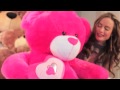 Big hot pink valentines teddy bear by giant teddy  chacha big love 47 inches