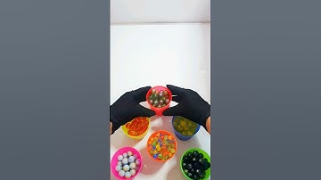 Colored Cups and Marbles in REVERSE Satisfying ASMR 😱 #shorts