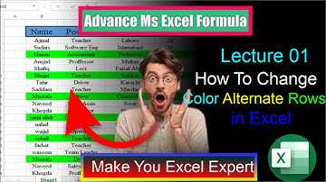 Alternate Row Color in Excel Using Conditional Formatting (Quick and Easy) | Pashto |