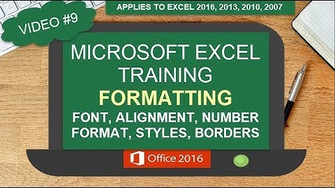 MICROSOFT EXCEL FORMATTING|FONT ALIGNMENT NUMER FORMAT STYLES AND BORDERS | #9