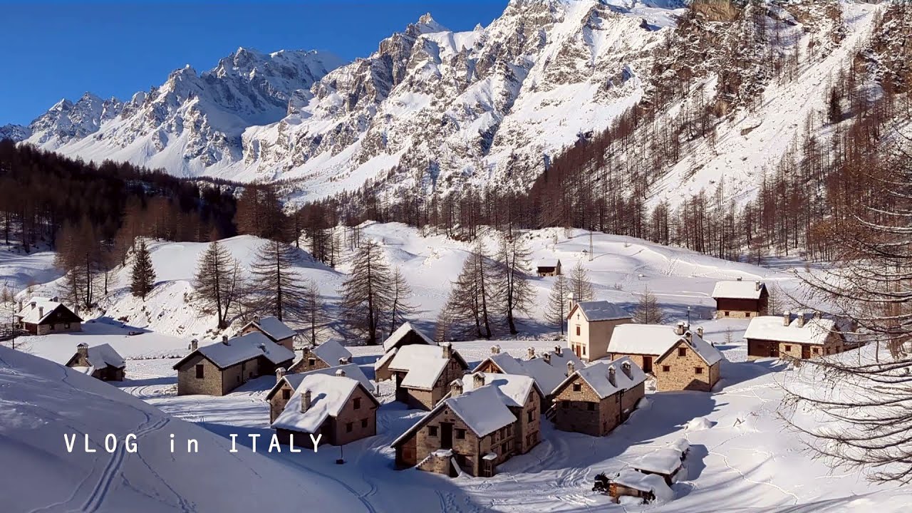 【冬のアルプス】心の休息が必要な時｜白銀の世界をただ歩く｜北イタリアの山の食事