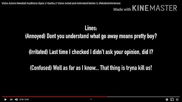 #ModestVAHeroes Voice audition- Rose, Lilith, Alice