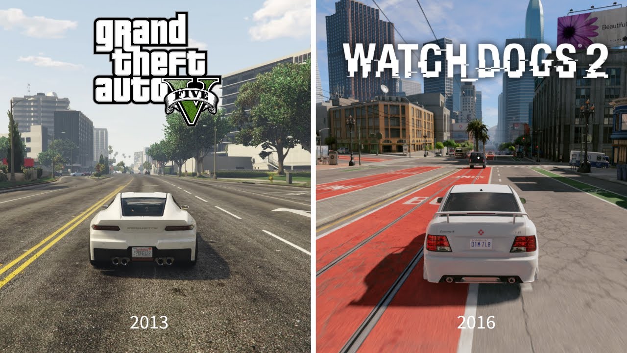 Gta V Vs Watch Dogs 2 Physics And Details Comparison YouTube 