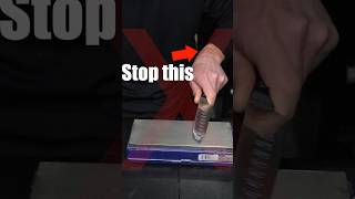 How to maintain a PERFECT ANGLE when KNIFE SHARPENING #sharpening #sharpeningstone #knifesharpening