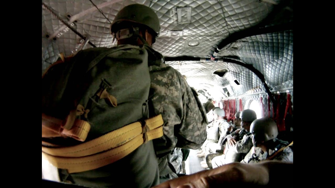 Airborne Jump, Chinook, 10th SFG, Jump 1 - YouTube