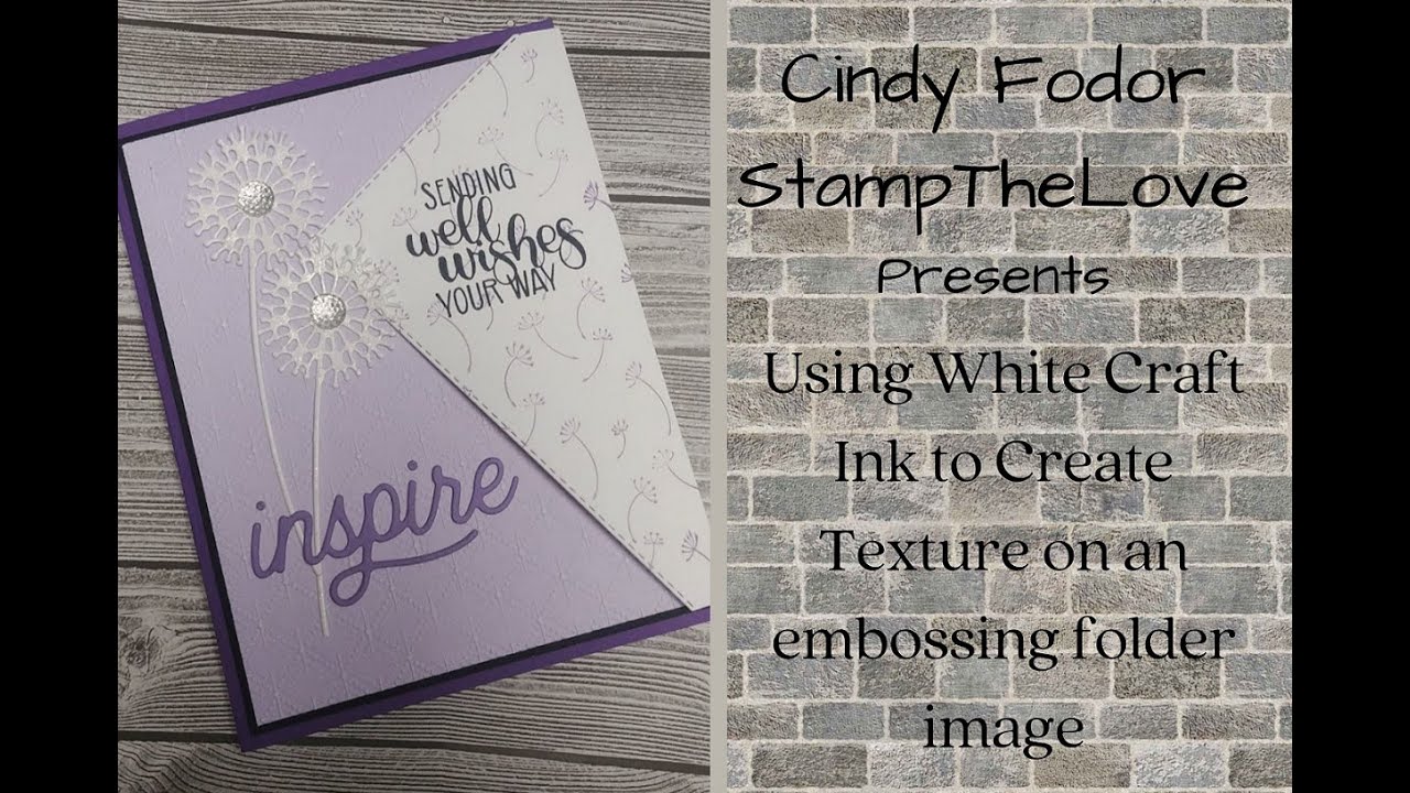Technique for White Ink with Emboss Folder and a Fun Fold with Partial ...