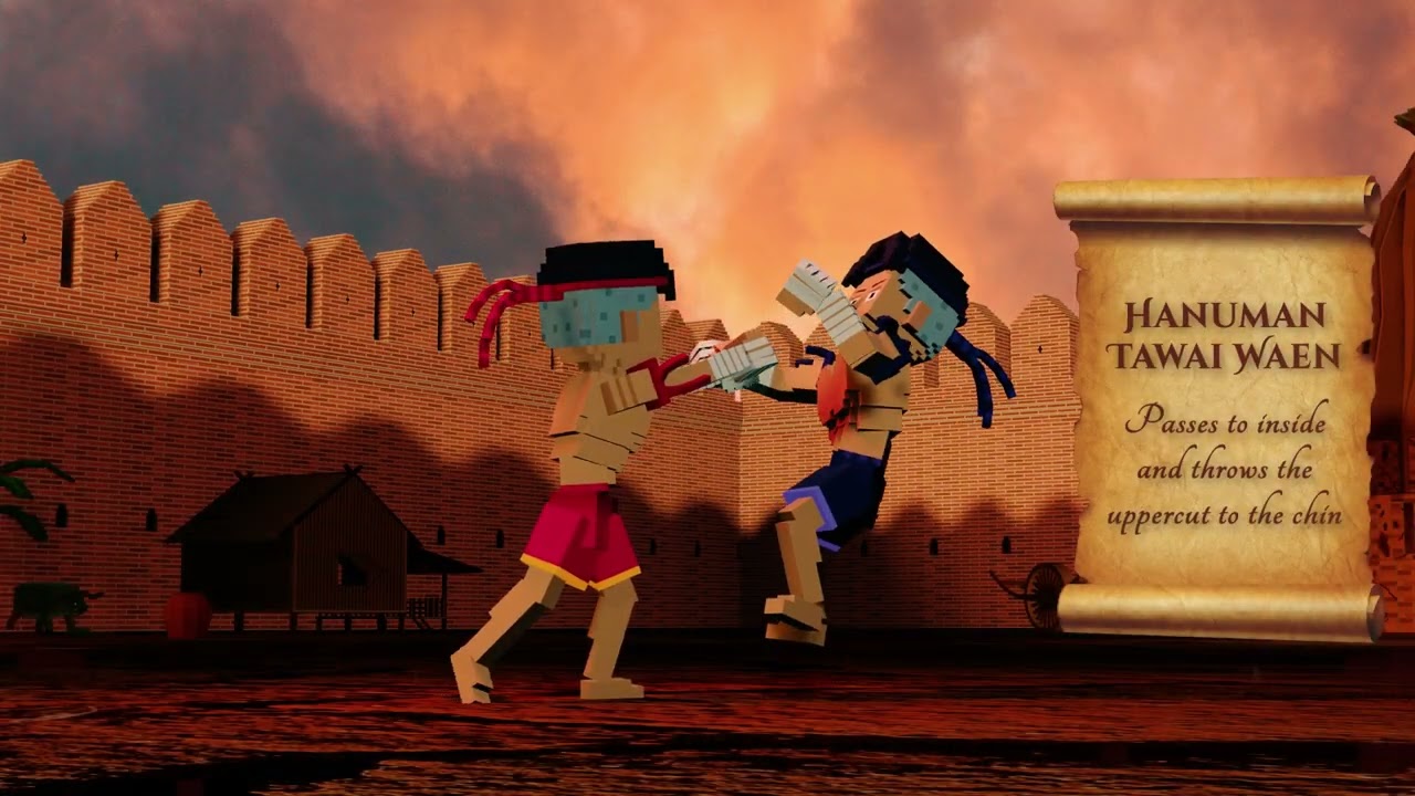 Thai Boxing Stance 'Hanuman Tawai Waen'