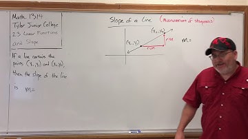 2.3.1 Linear Functions & Their Graphs – Slope of a Line, Part 1