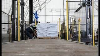 DSNY unveils their new large-scale compost bagging machine in Fresh Kills