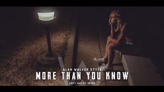 Alan Walker Style - More Than You Know (Lyrics Video) | Arvy Remix Resimi