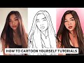 HOW TO CARTOON YOURSELF USING PROCREATE#2(outlining)