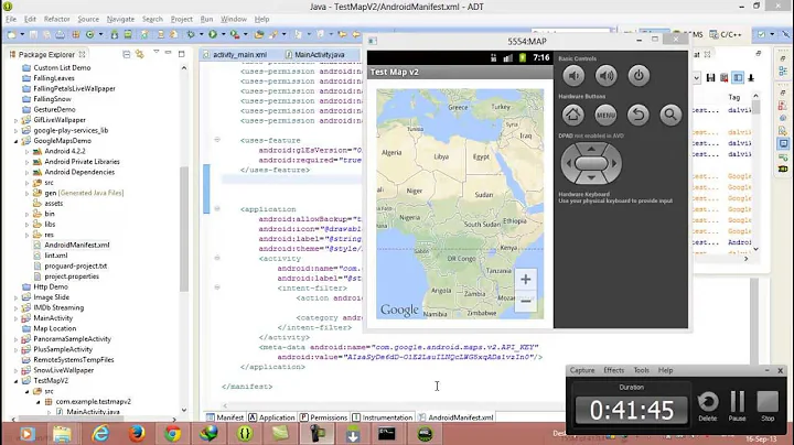 Android Google Maps API V2 Run On Emulator and Run On API Level 10 or 9 or 8 or Android 2 3 3