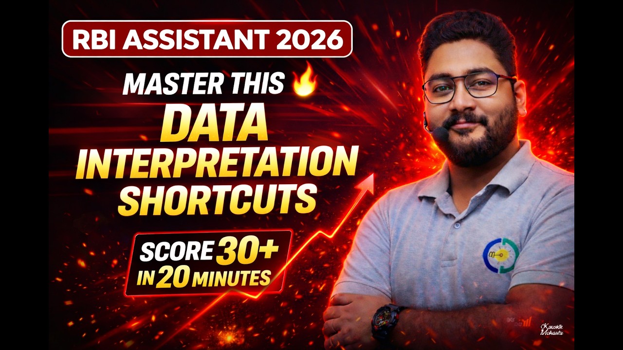 🚀 RBI Assistant 2026 DI One-Shot Session || All Previous Year Data Interpretation By Kaushik Mohanty