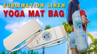 Sublimation Linen YOGA Mat Bag