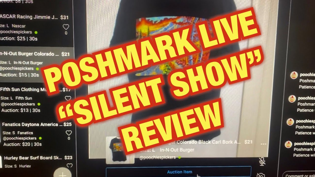 POSHMARK LIVE "Silent Show" Auctions - Is It Worth It? - YouTube