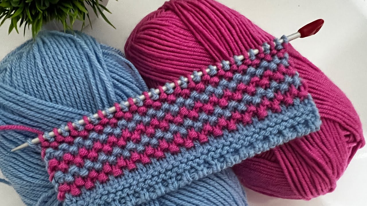 Renkli kum örgü modeli yapılışı 🧿 Knitting 🧿 Crochet