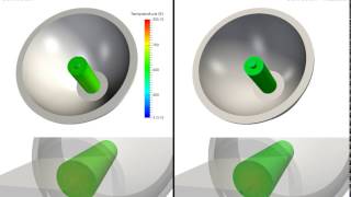 Convection and Radiation of a Spotlight Simulated