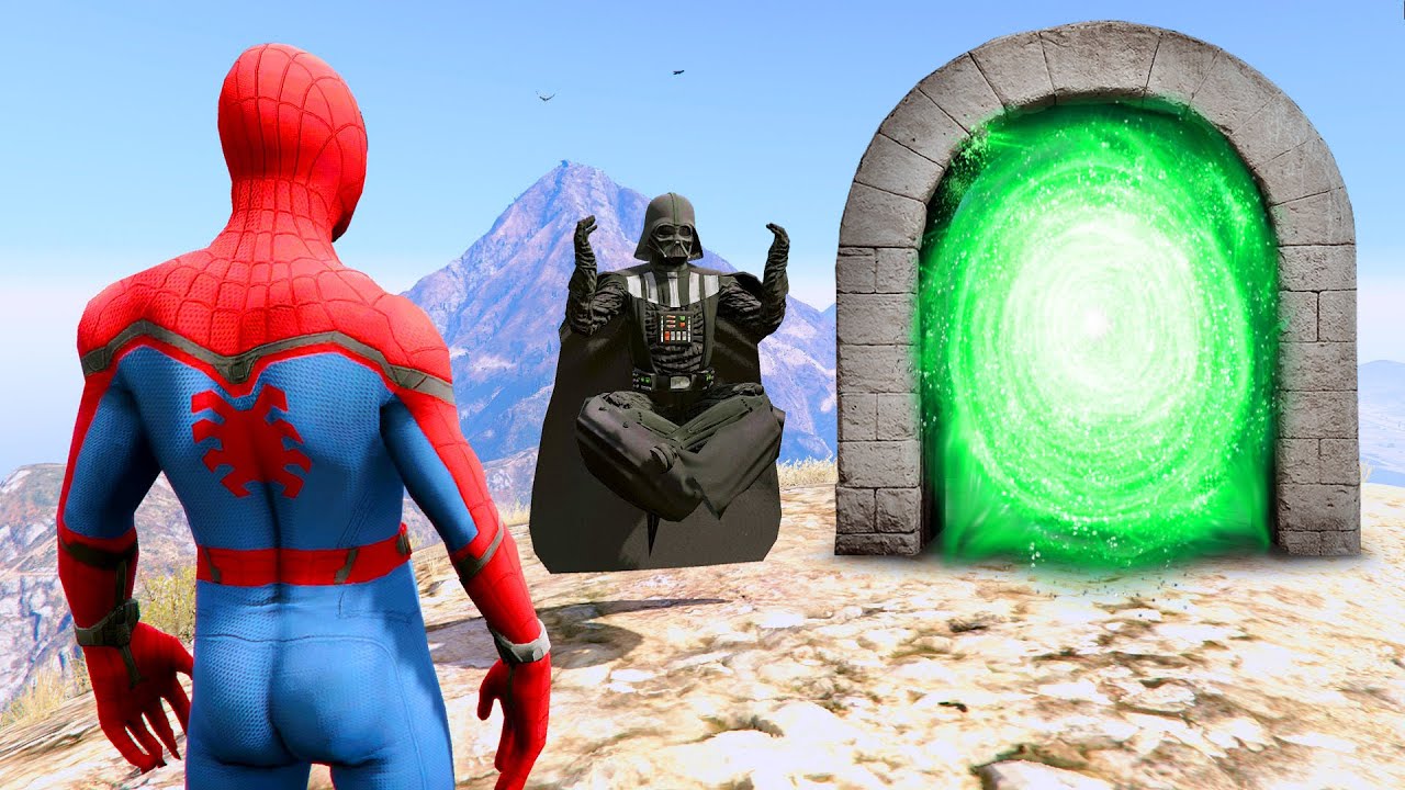 GTA 5 Random Portals #59 (Spider-Man vs Darth Vader/Ragdolls)