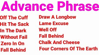 Advance Phrase In Spoken Englishadvance Phrase By Zingy Study