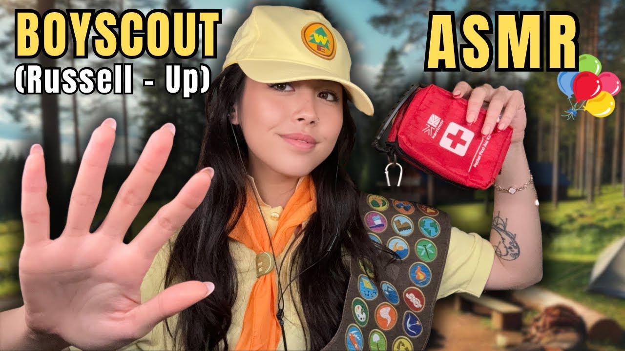 Russell Helps You Earn Every Badge! ASMR Boyscout Roleplay 🎒 WHISPER-WEEN Day 2 🎃🏕️