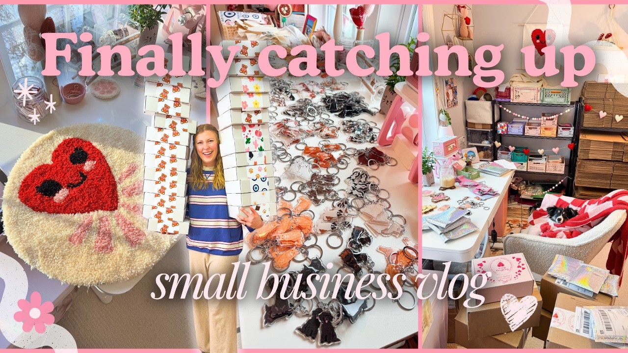 a week in the life of a small business owner // packing orders, making inventory, vacation prep