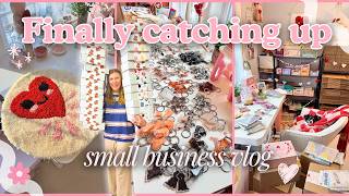 finally catching up on orders! // small business vlog