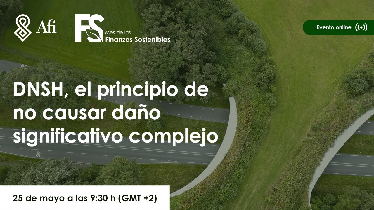 DNSH, el principio de no causar daño significativo - Mes de las ...