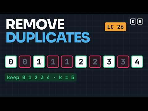 Remove Duplicates from Sorted Array (LeetCode 26) | Two Pointers