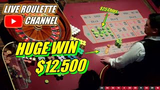 🔴LIVE ROULETTE | 🚨 HUGE WIN 💲12.500 In Real Vegas Casino 🎄 $25 Chips Bets Exclusive ✅ 2025-12-16 screenshot 5
