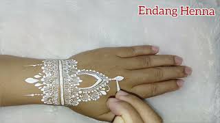 White Henna tutorial |  Simple Henna Design | Henna wedding | Tutorial Henna Putih