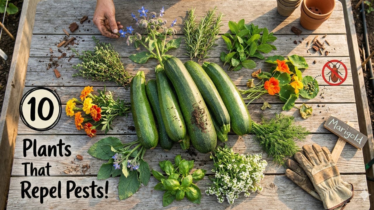 10 растений-компаньонов для защиты от вредителей и повышения урожайности кабачков