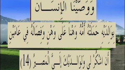 القران الكريم سورة لقمان الاية 14.wmv