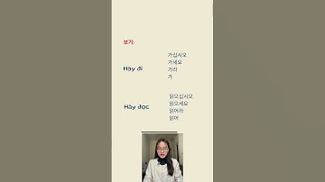 PHÂN BIỆT CÁC CÂU MỆNH LỆNH TRONG TIẾNG HÀN : (으)십시오 - (으)세요 - 아/어라 ; 아/어  #tienghansocap