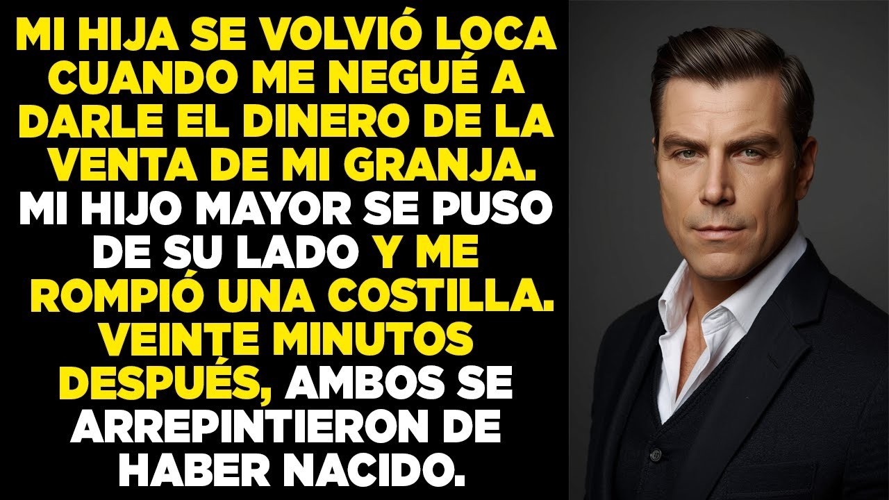 Mi hijo me rompió las costillas por negarle el dinero de mi granja… pero luego pasó algo