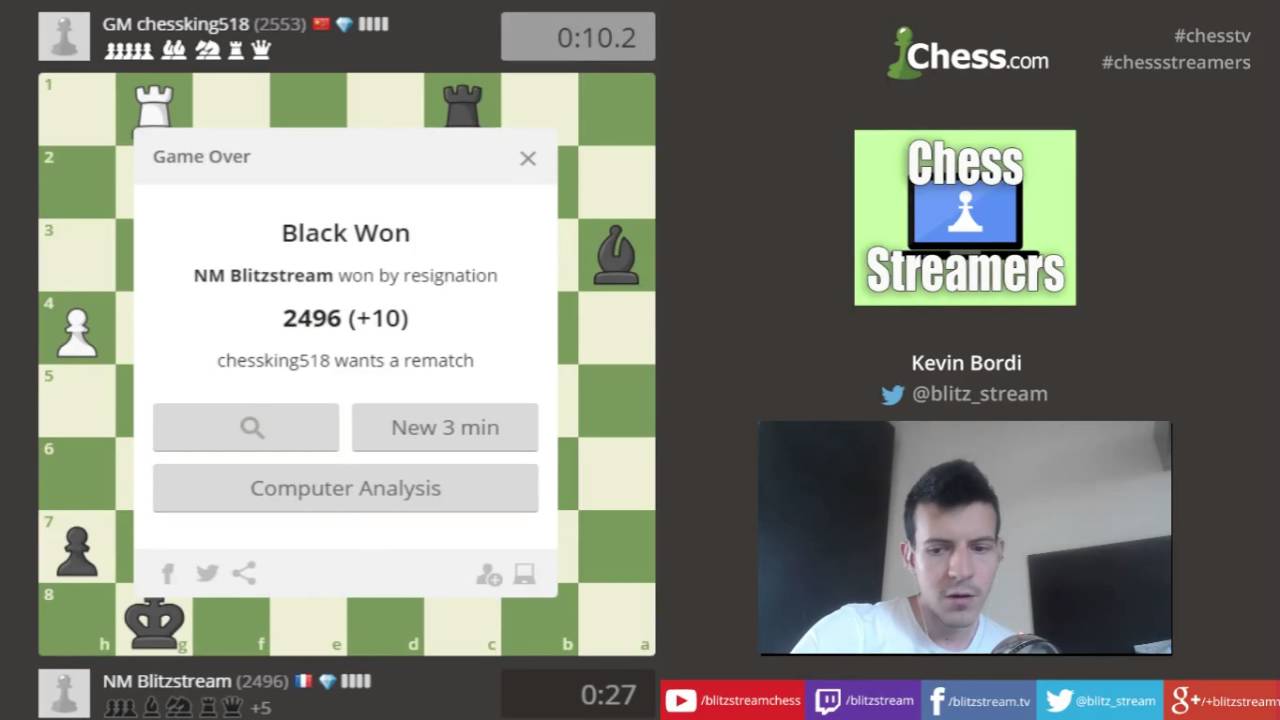 Partie d'échecs commentée en direct #56 2 très bonnes parties contre un  Grand-Maître chinois - YouTube