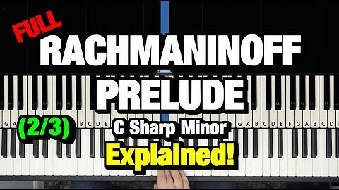 HOW TO PLAY RACHMANINOFF PRELUDE C SHARP MINOR PIANO TUTORIAL (OP. 3 NO. 2) Part 2 of 3