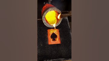 Casting an ACE of Spades Throwing Card out of Scrap - Sand Casting #casting #diy #forging