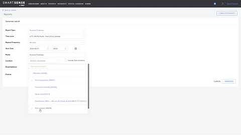 SmartSense — How to Schedule Reports