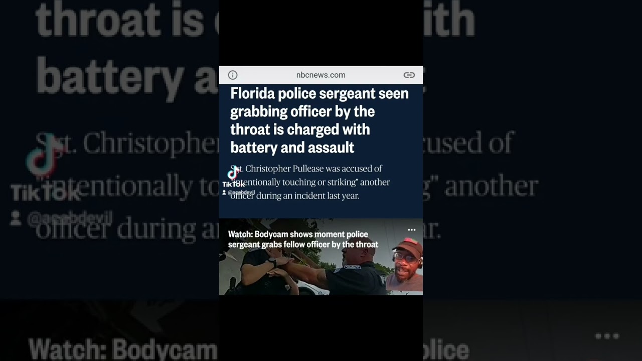 Florida Police Sergeant charged for cop on cop violence. #florida #acabdevil #shorts #fba