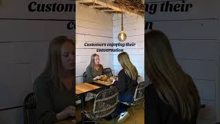 Customers enjoying their conversation